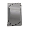 Sigma Electric Electrical Box Cover, 1 Gang, Rectangular, Metal Die-Cast, GFCI, Duplex and Round Receptacle 14147